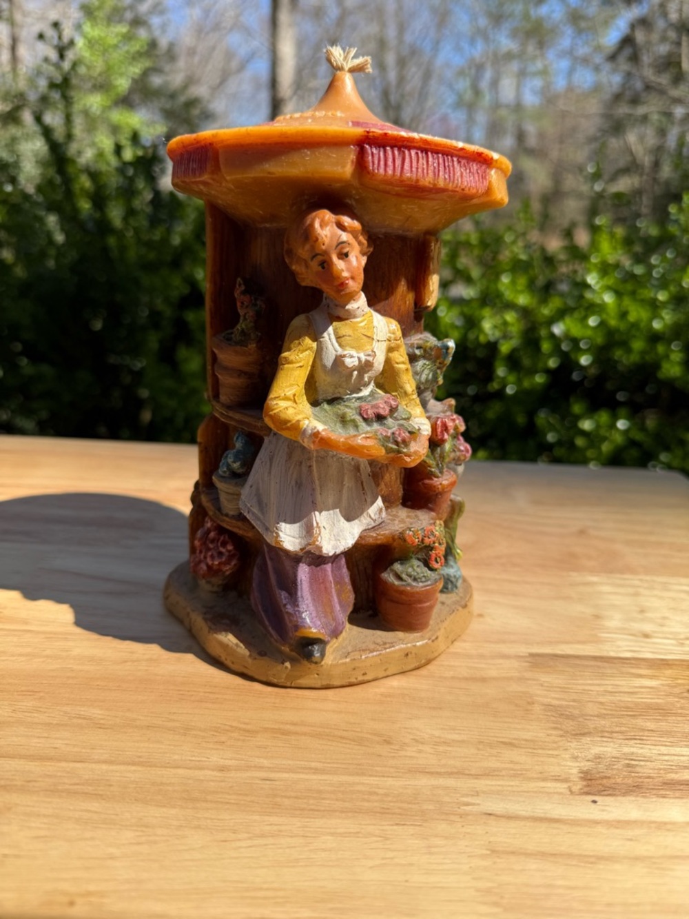 Vintage,hand-carved beeswax candle
